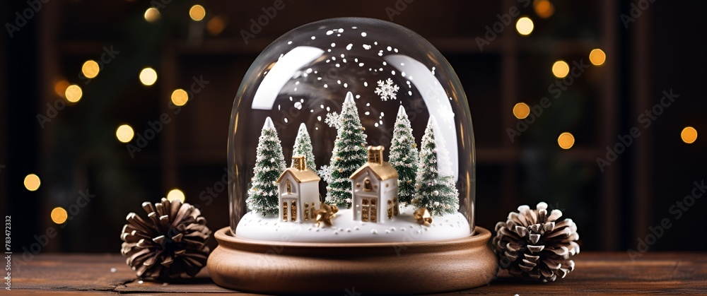 Enchanting Winter Wonder: Color Your Own Snow Globe Fantasy - obrazy, fototapety, plakaty 