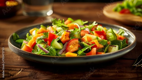 diet meal and salad with vegetables
