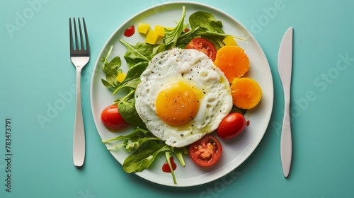 diet meal and salad with vegetables 