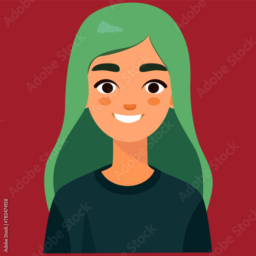 avatar to use on social networks or profile. face of person vector design cartoon.