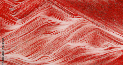 Abstract dust of pigment sparkling with red fluid color，Abstract mountain background