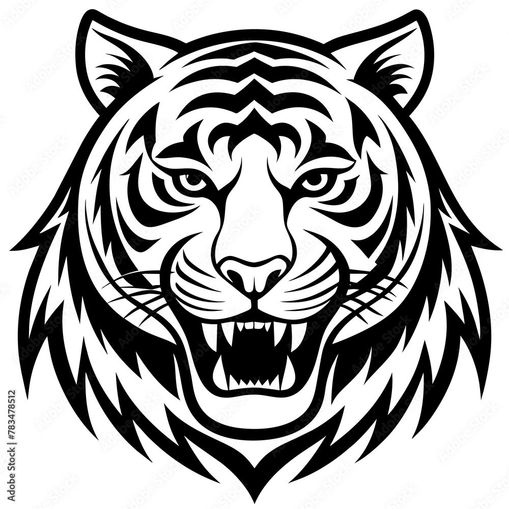 head of lion mascot,lion silhouette,vector,icon,svg,characters,Holiday t shirt,black tiger drawn trendy logo Vector illustration,tiger on a white background,eps,png