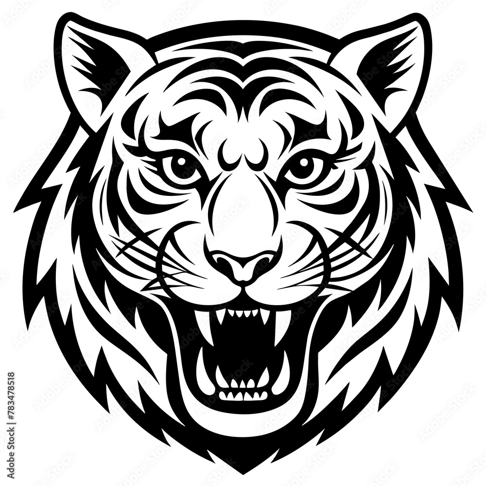 head of lion mascot,lion silhouette,vector,icon,svg,characters,Holiday t shirt,black tiger drawn trendy logo Vector illustration,tiger on a white background,eps,png