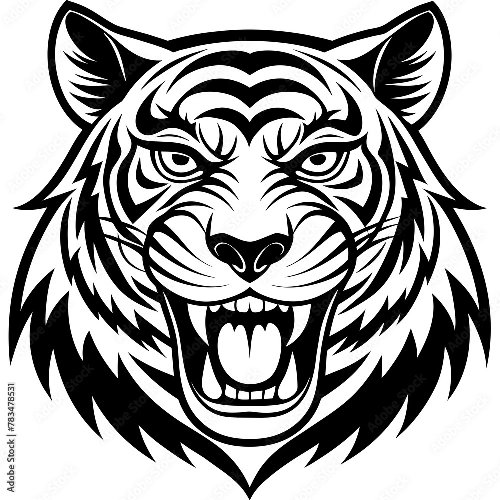 head of lion mascot,lion silhouette,vector,icon,svg,characters,Holiday t shirt,black tiger drawn trendy logo Vector illustration,tiger on a white background,eps,png