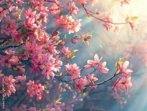 Vivid blossoms, a touch of sunlight, perfect harmony