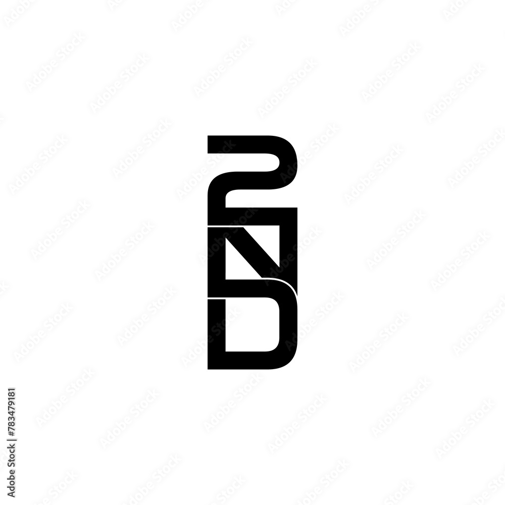2nd lettering initial monogram logo design 2nd lettering initial monogram logo design