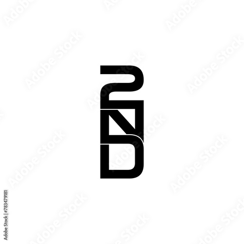 2nd lettering initial monogram logo design