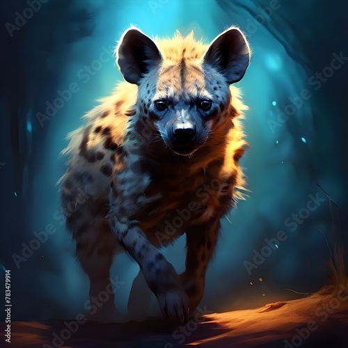hyena in the sun