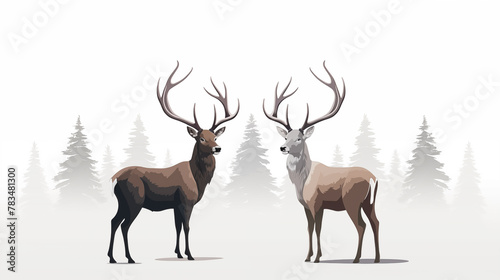 Deer Illustration   Created using Generative AI