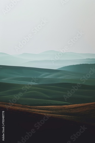  Rolling hills with a minimalist horizon line © Media Srock