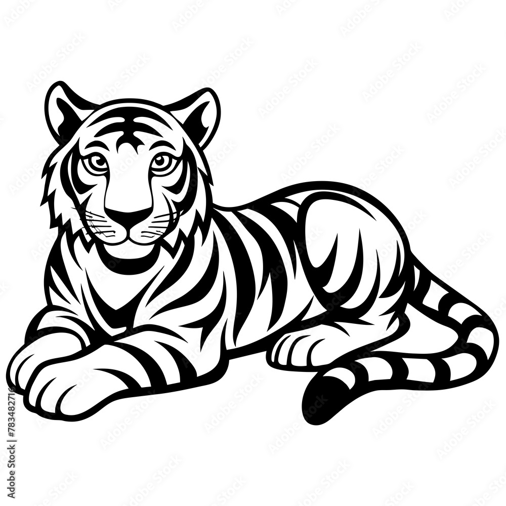 Naklejka premium head of lion mascot,lion silhouette,vector,icon,svg,characters,Holiday t shirt,black tiger drawn trendy logo Vector illustration,tiger on a white background,eps,png