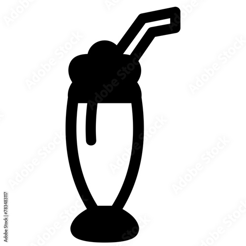 milkshake vector icon. food and beverage icon solid line style. perfect use for logo, presentation, application, website, and more. icon design solid line style