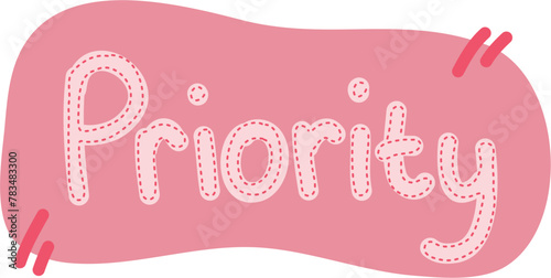 Simple illustration of priority sticker