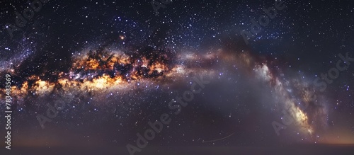 Captivating scene of the Milky Way and twinkling stars in the expansive night sky photo