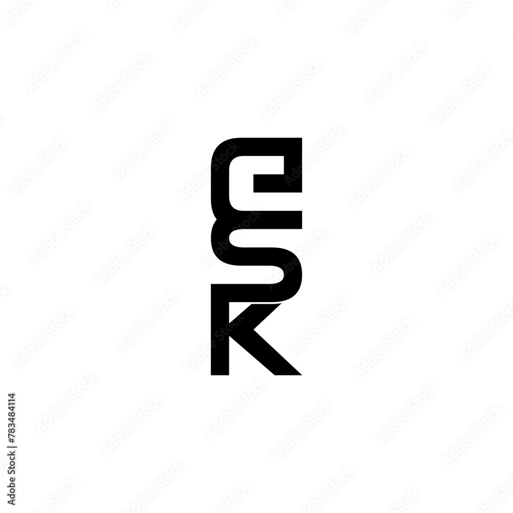 esk typography letter monogram logo design esk typography letter monogram logo design