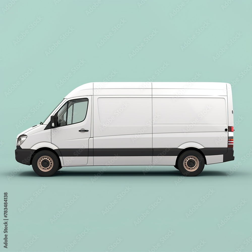 white delivery van