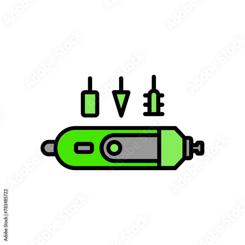 rotary tools icon. fill color icon