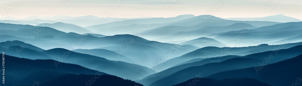 Obraz premium A minimalist representation of a landscapes