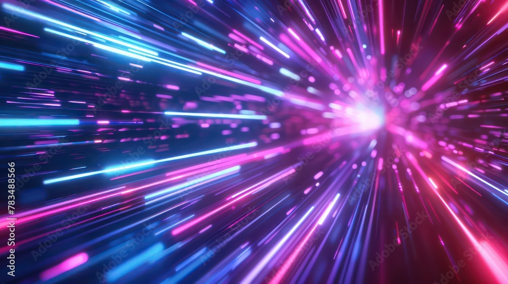 Abstract cyberpunk neon light speed lines background with a blur effect. Digital technology concept. Motion blurred light streaks on a dark background, high resolution. Abstract cyberpunk neon light speed lines background with a blur effect. Digital technology concept. Motion blurred light streaks on a dark background, high resolution.