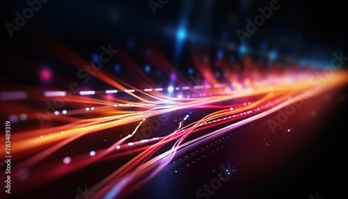 Futuristic technology abstract background with a glowing neon outline, tech background