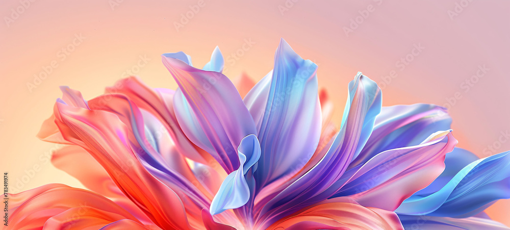 Fototapeta premium Colorful flowers abstract graphics poster web page PPT background, abstract flowers computer wallpaper background