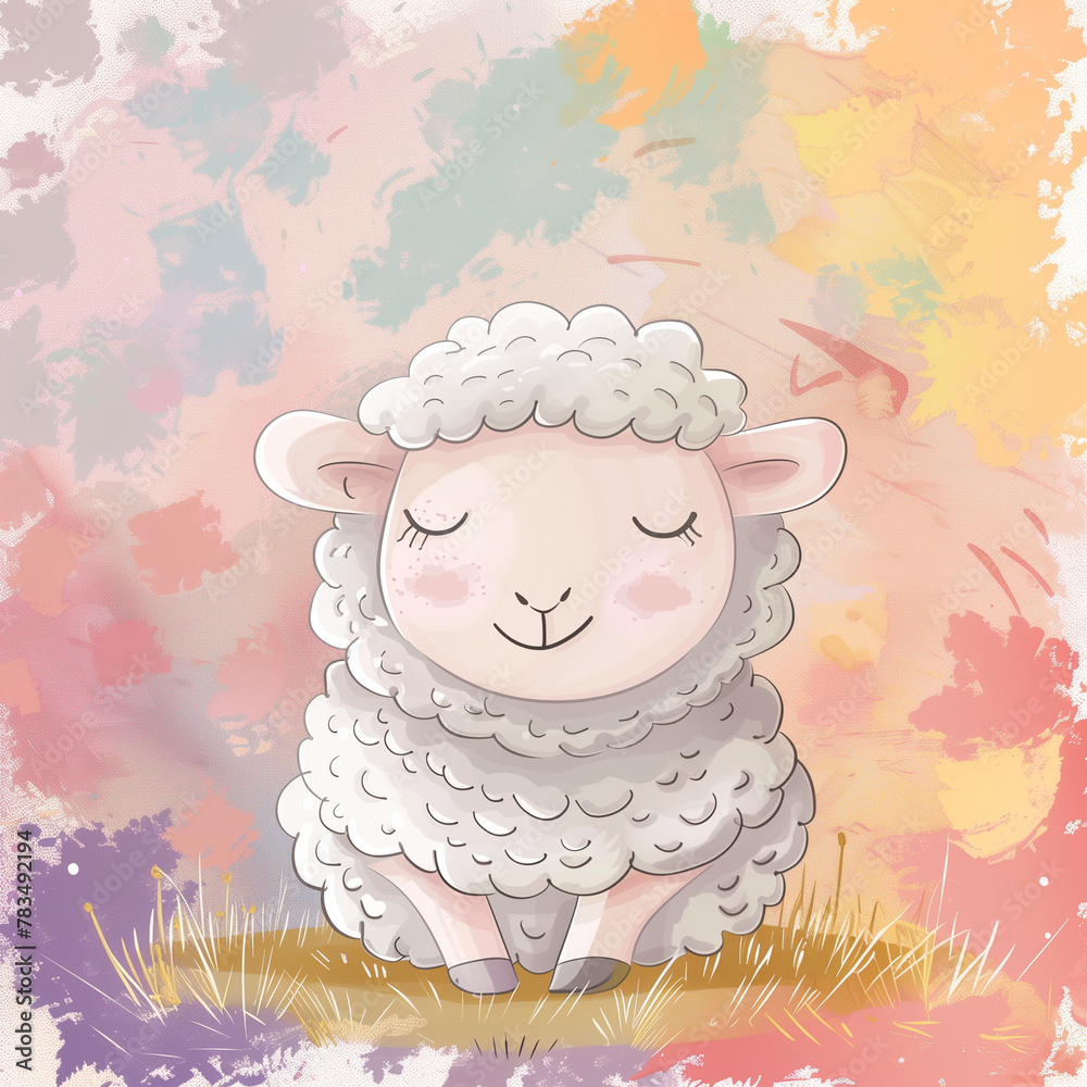 Naklejka premium Sheep illustration