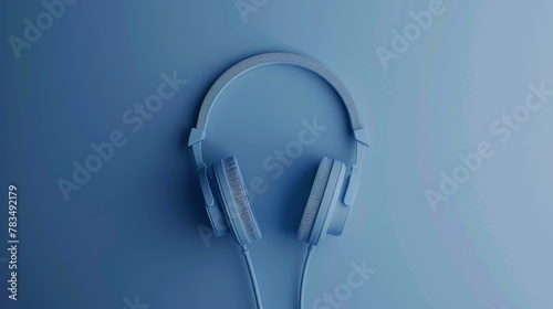 A minimalist representation of a headphones on a solid background © Media Srock