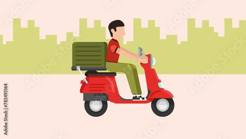 Online shopping animated video explainer. Delivery order animation footage