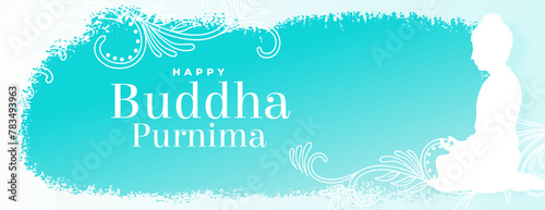 indian festive happy buddha purnima religious wallpaper with grungy effect