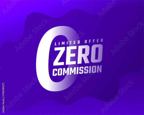 zero percent commission or tax free promo background design