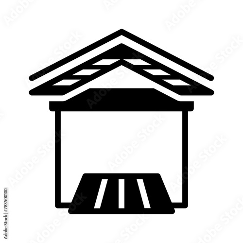 Vector solid black icon for Deck