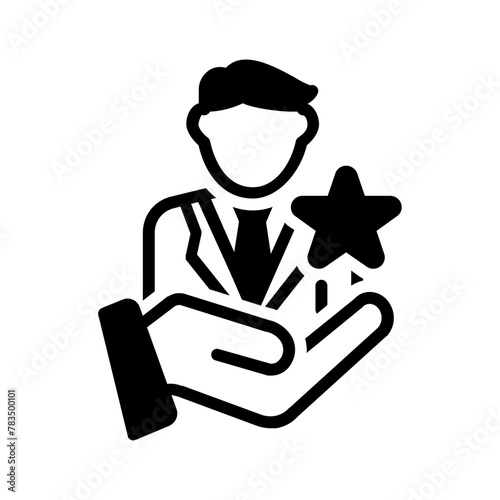 Vector solid black icon for Clientele