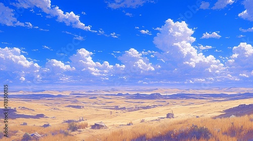 青空と砂漠の風景1