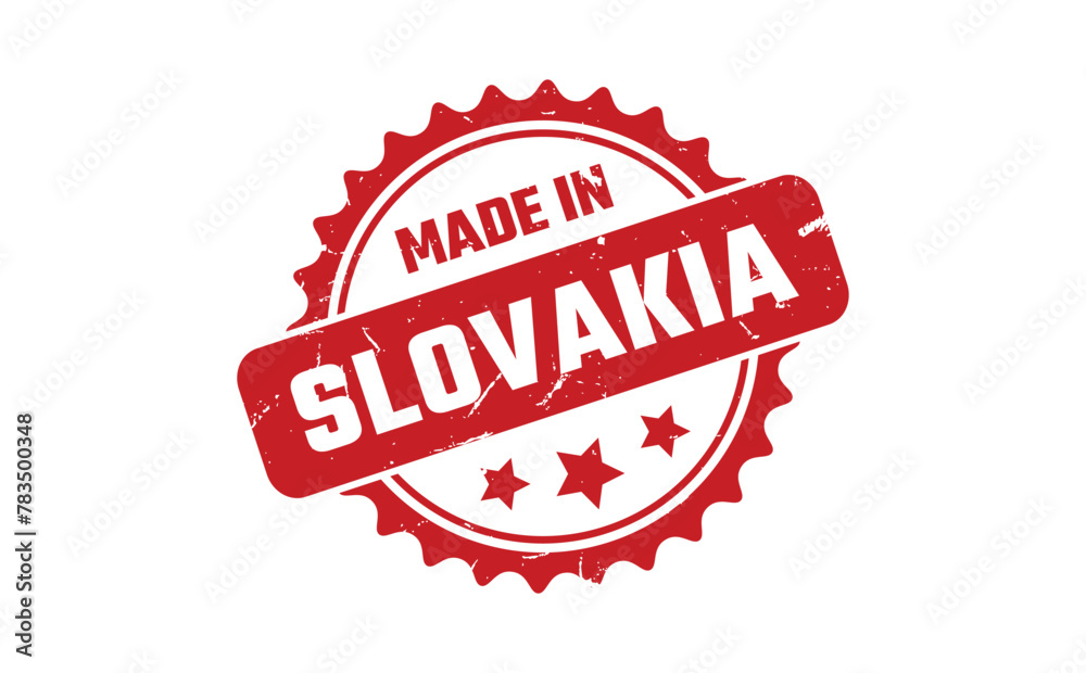 Made In Slovakia Rubber Stamp