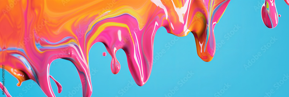 colorful melting liquid background, generative AI