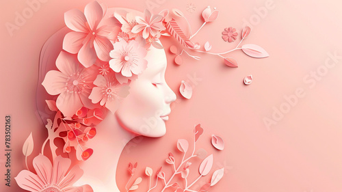 International Women's Day hand crafted paper cutout art background © FATHOM