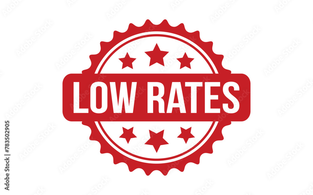 Low Rates rubber grunge stamp seal vector Low Rates rubber grunge stamp seal vector