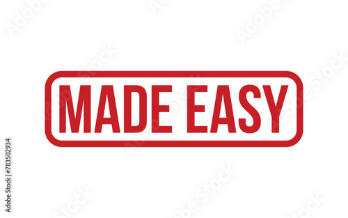 Red Made Easy Rubber Stamp Seal Vector