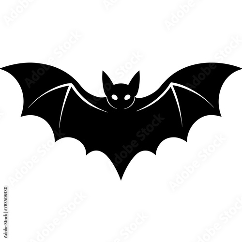 bat silhouette vector art illustration