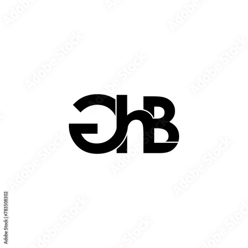 ghb lettering initial monogram logo design