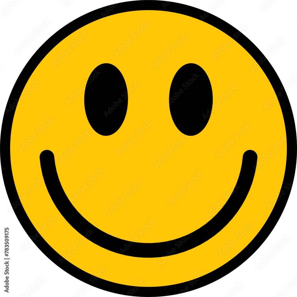 Fototapeta premium happy emoticon vector. sign, symbol, face