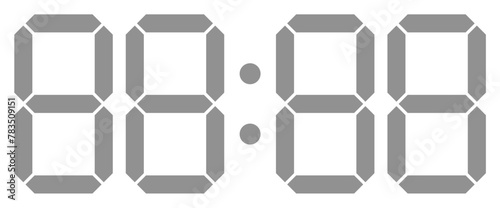 digital clock segment number vector