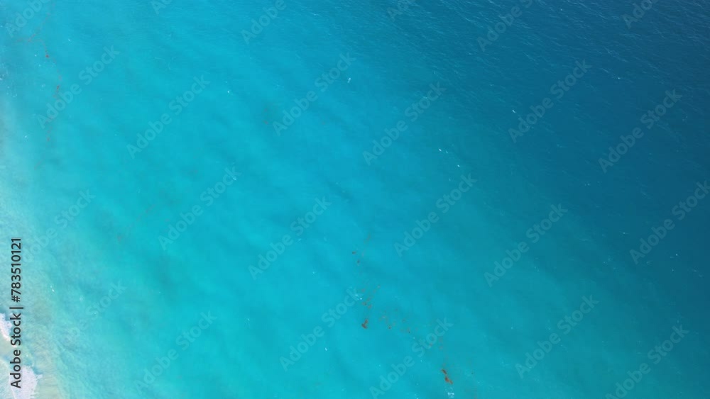 Aerial view of Caribbean ocean in Cancun Aerial view of Caribbean ocean in Cancun