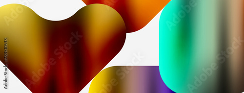 Colorful balloons lined up against a white background