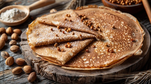 Crepe of the buckwheat flour of galette France