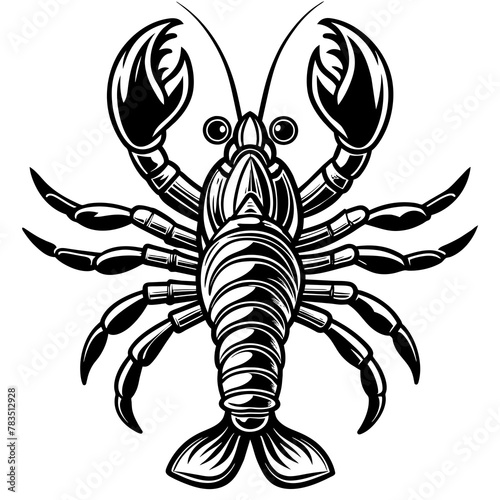  lobster silhouette vector art illustration © Moriom