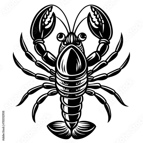  lobster silhouette vector art illustration © Moriom