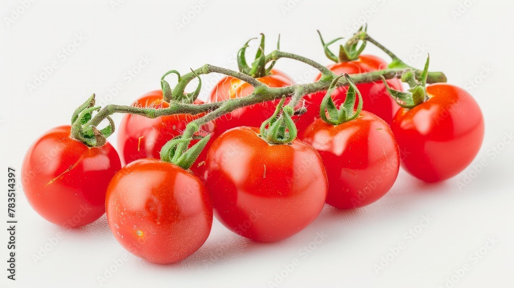Fresh cherry tomatoes on white background Fresh cherry tomatoes on white background