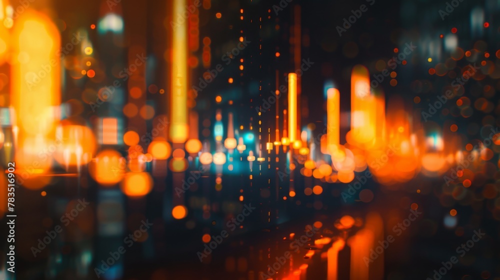 Fototapeta premium Stock market or forex trading graph and candlestick chart suitable for financial investment concept. Economy trends background for business idea and all art work design