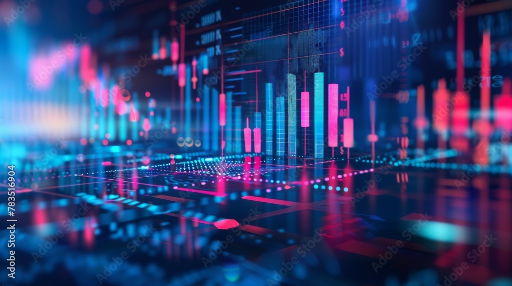custom made wallpaper toronto digitalStock market or forex trading graph and candlestick chart suitable for financial investment concept. Economy trends background for business idea and all art work design